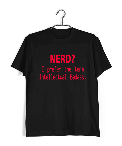 Nerd Physics INTELLECTUAL BADASS Custom Printed Graphic Design T-Shirt for Men
